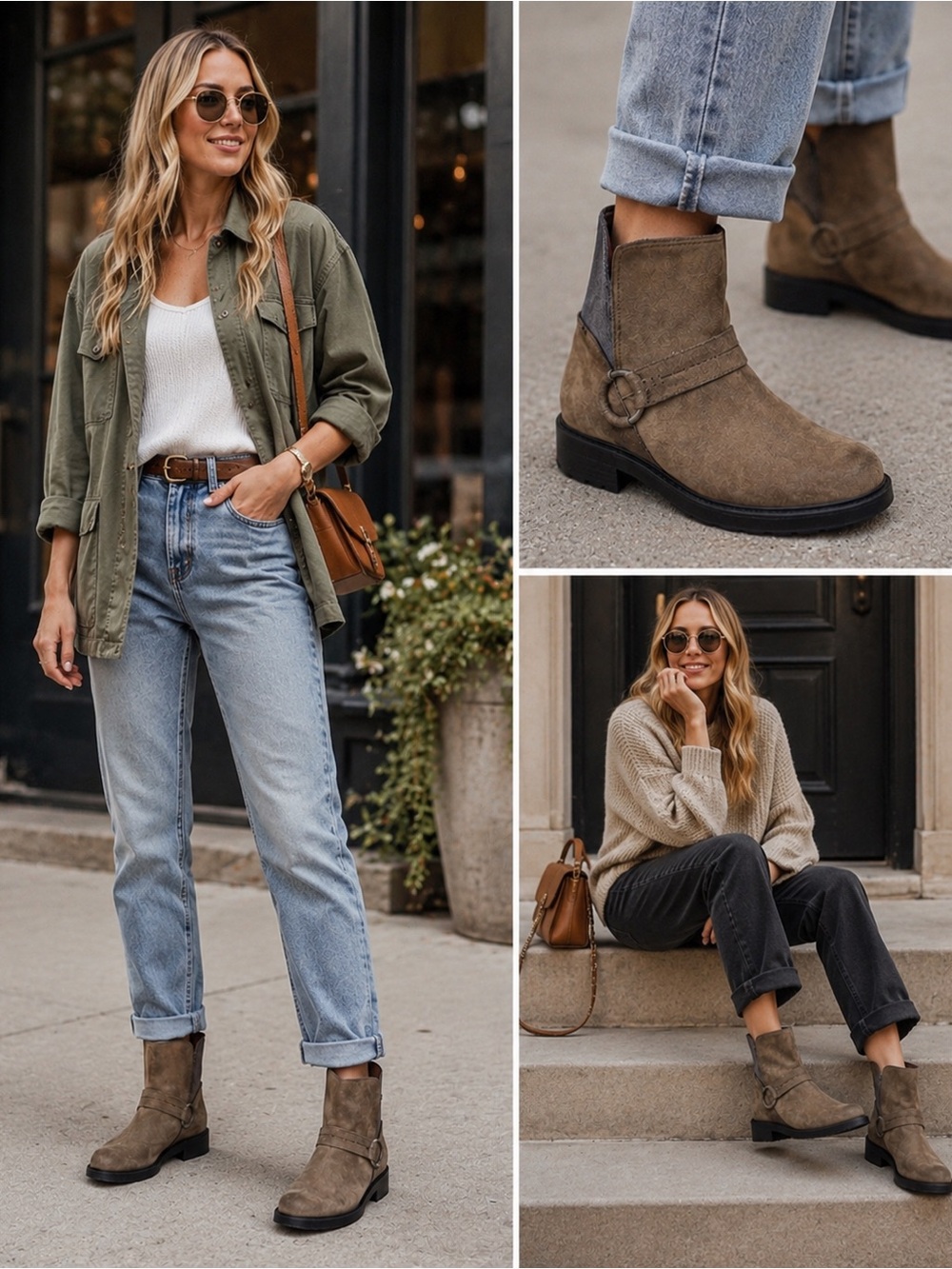Clarks opal suede leather ankle boots dark olive 9.5